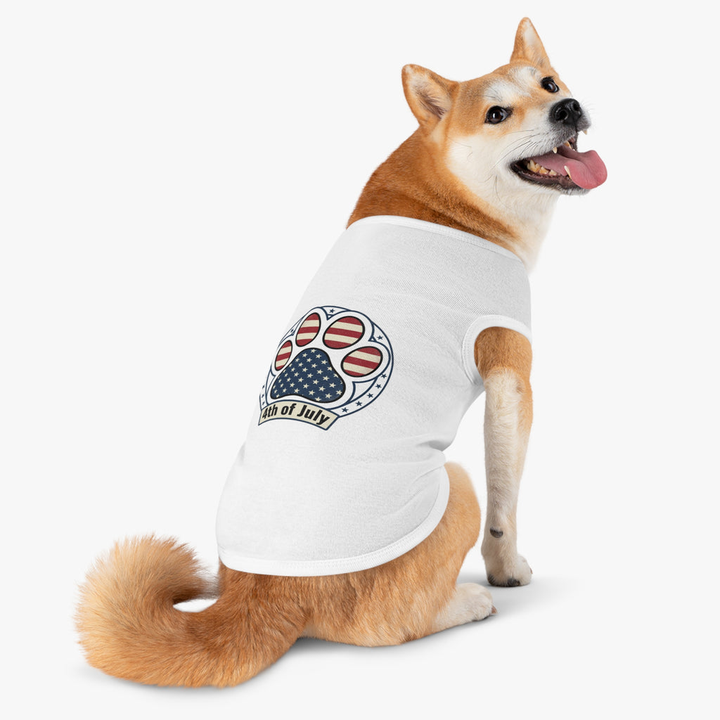 Patriotic Dog Tank Top – Happy July 4th Pug Pet Shirt