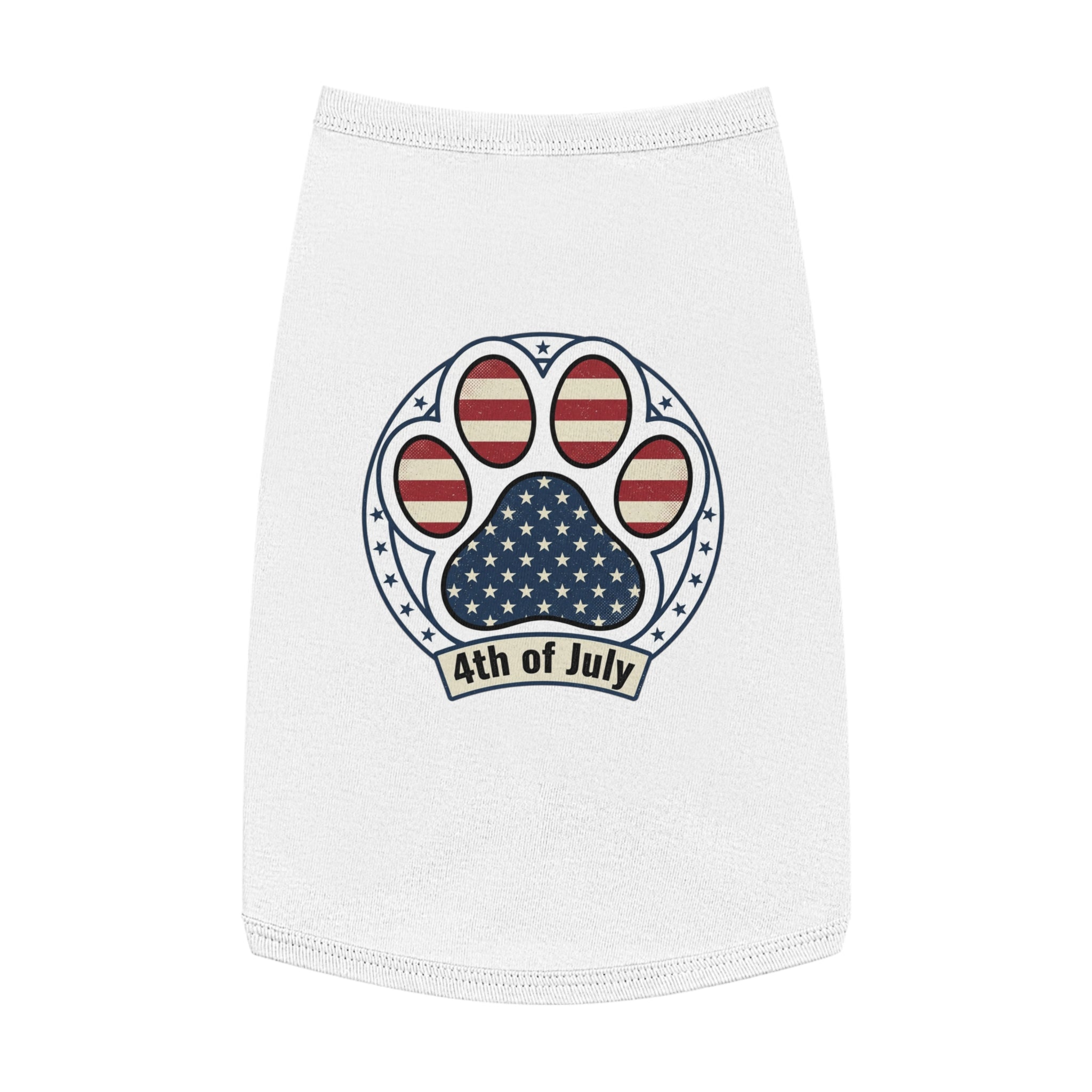 Patriotic Dog Tank Top – Happy July 4th Pug Pet Shirt