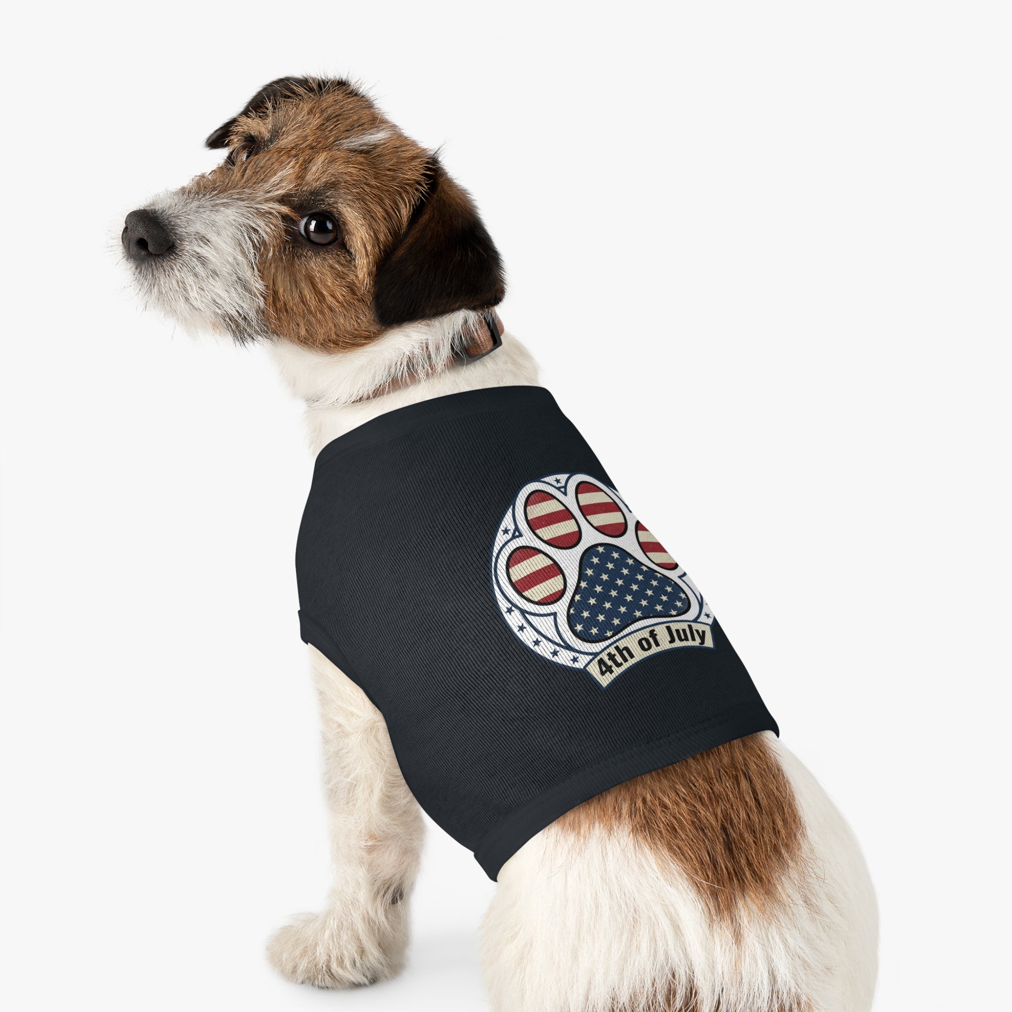 Patriotic Dog Tank Top – Happy July 4th Pug Pet Shirt