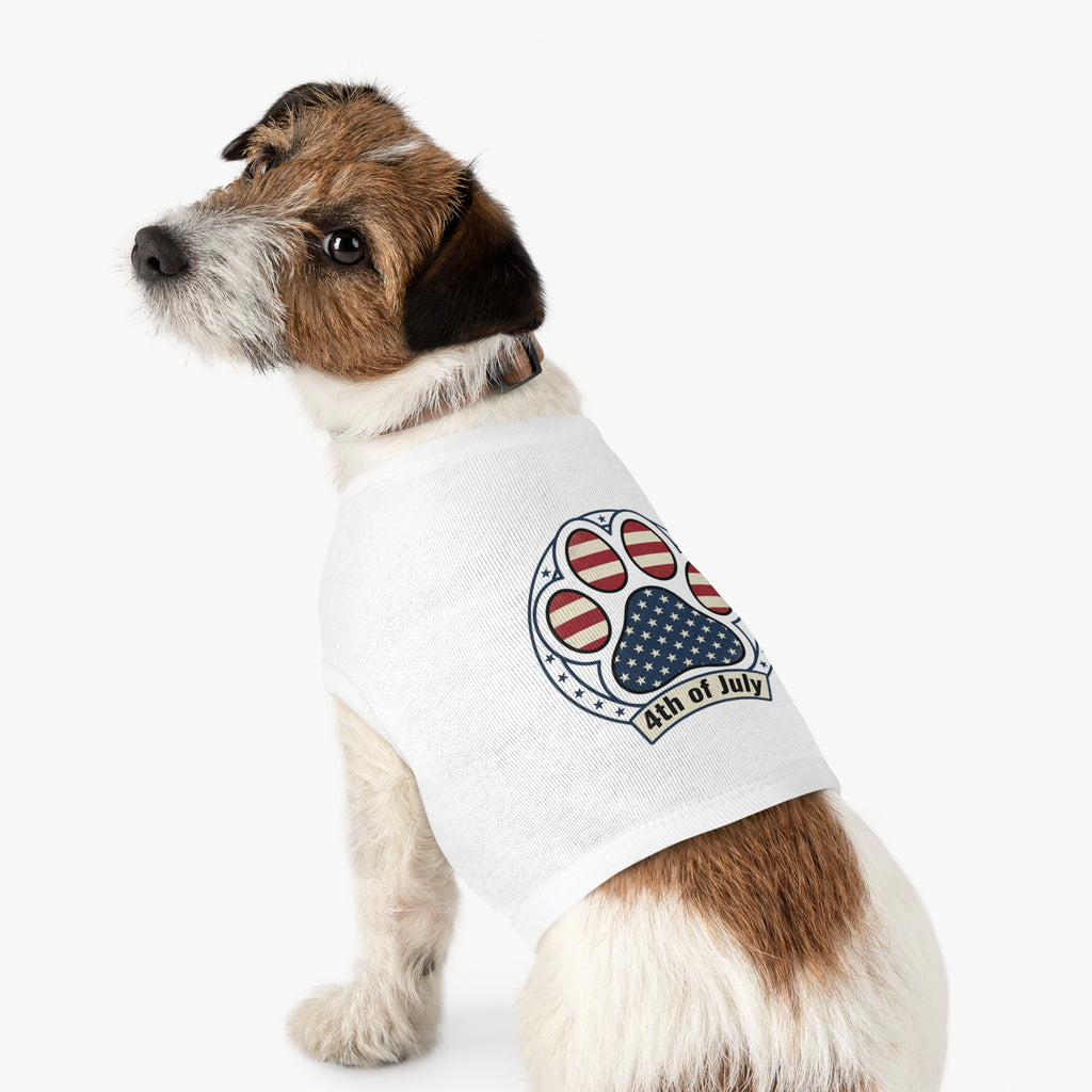 Patriotic Dog Tank Top – Happy July 4th Pug Pet Shirt