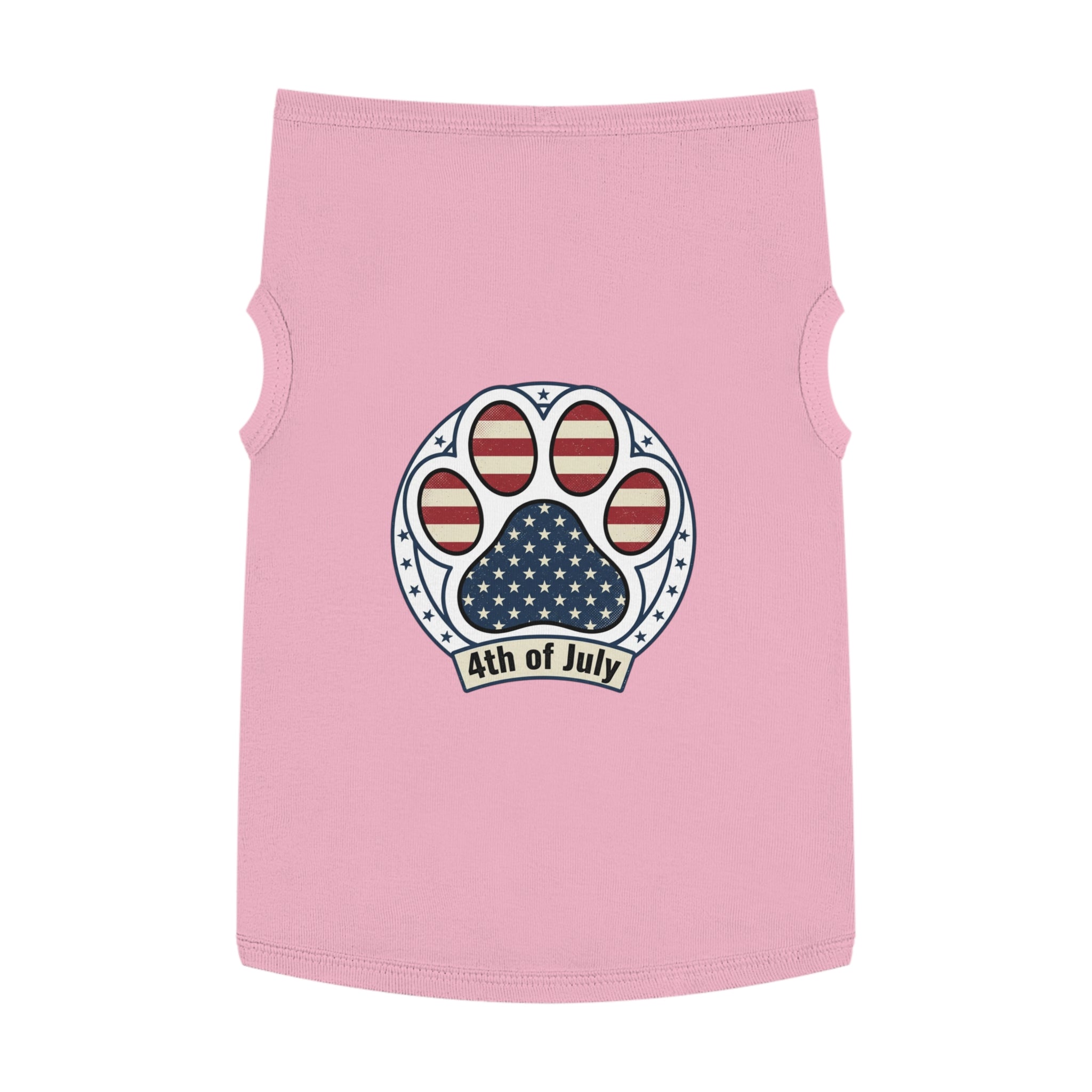 Patriotic Dog Tank Top – Happy July 4th Pug Pet Shirt