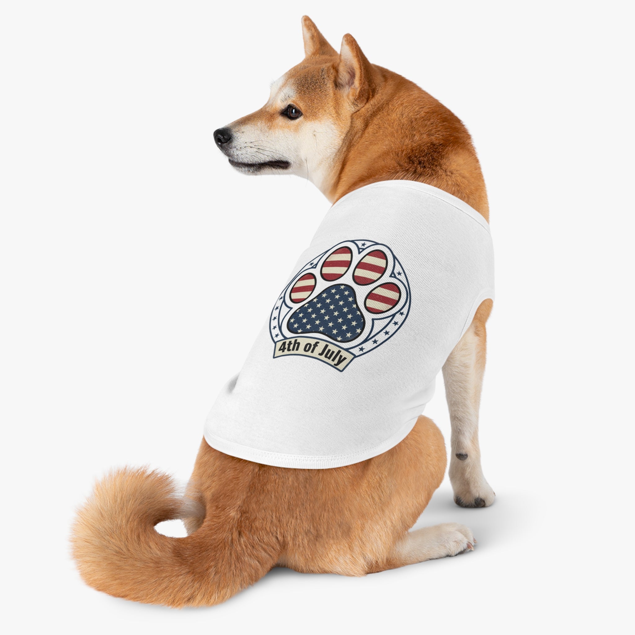 Patriotic Dog Tank Top – Happy July 4th Pug Pet Shirt