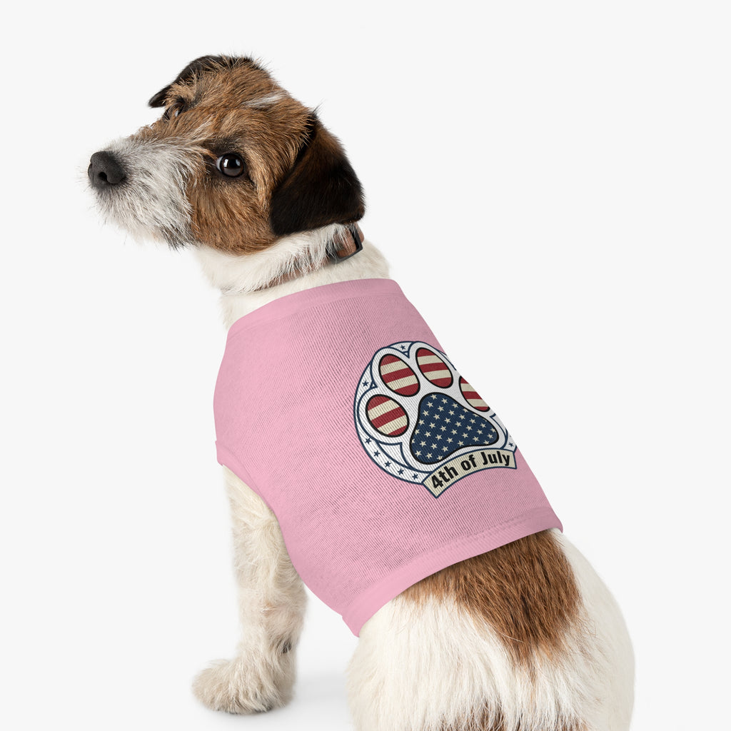 Patriotic Dog Tank Top – Happy July 4th Pug Pet Shirt