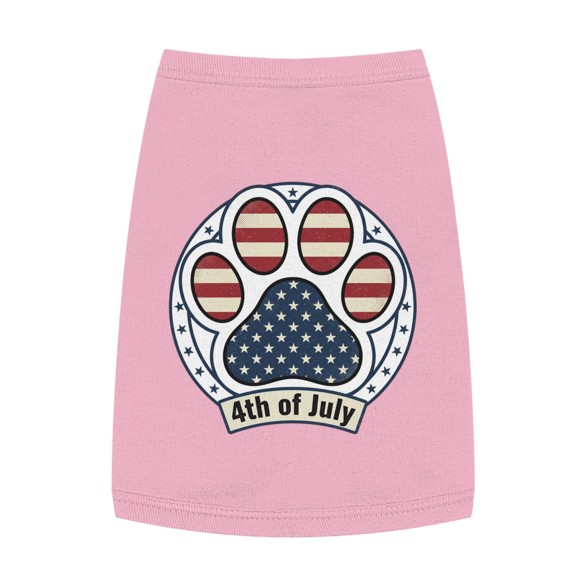Patriotic Dog Tank Top – Happy July 4th Pug Pet Shirt