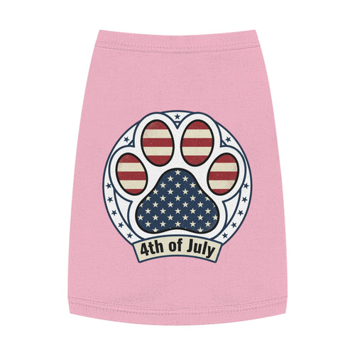 Patriotic Dog Tank Top – Happy July 4th Pug Pet Shirt