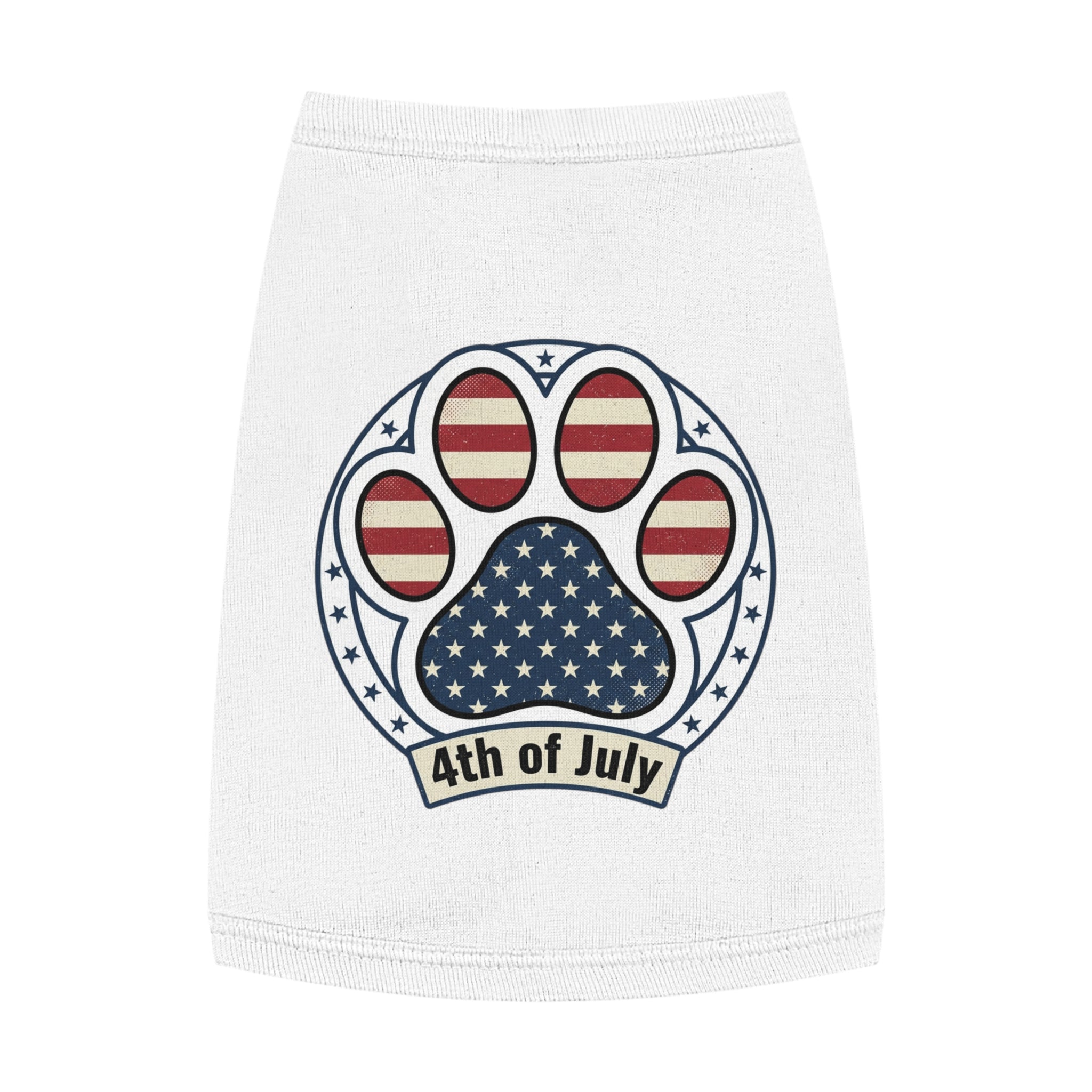 Patriotic Dog Tank Top – Happy July 4th Pug Pet Shirt