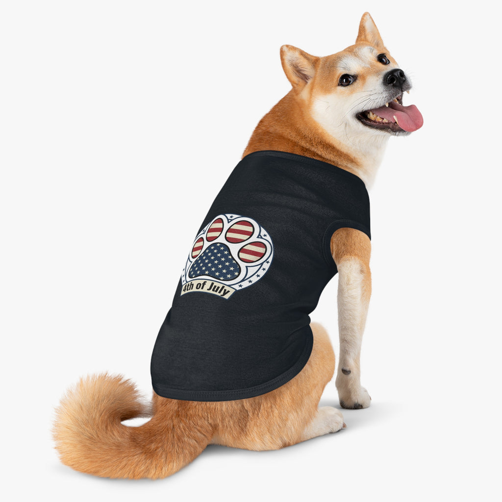 Patriotic Dog Tank Top – Happy July 4th Pug Pet Shirt