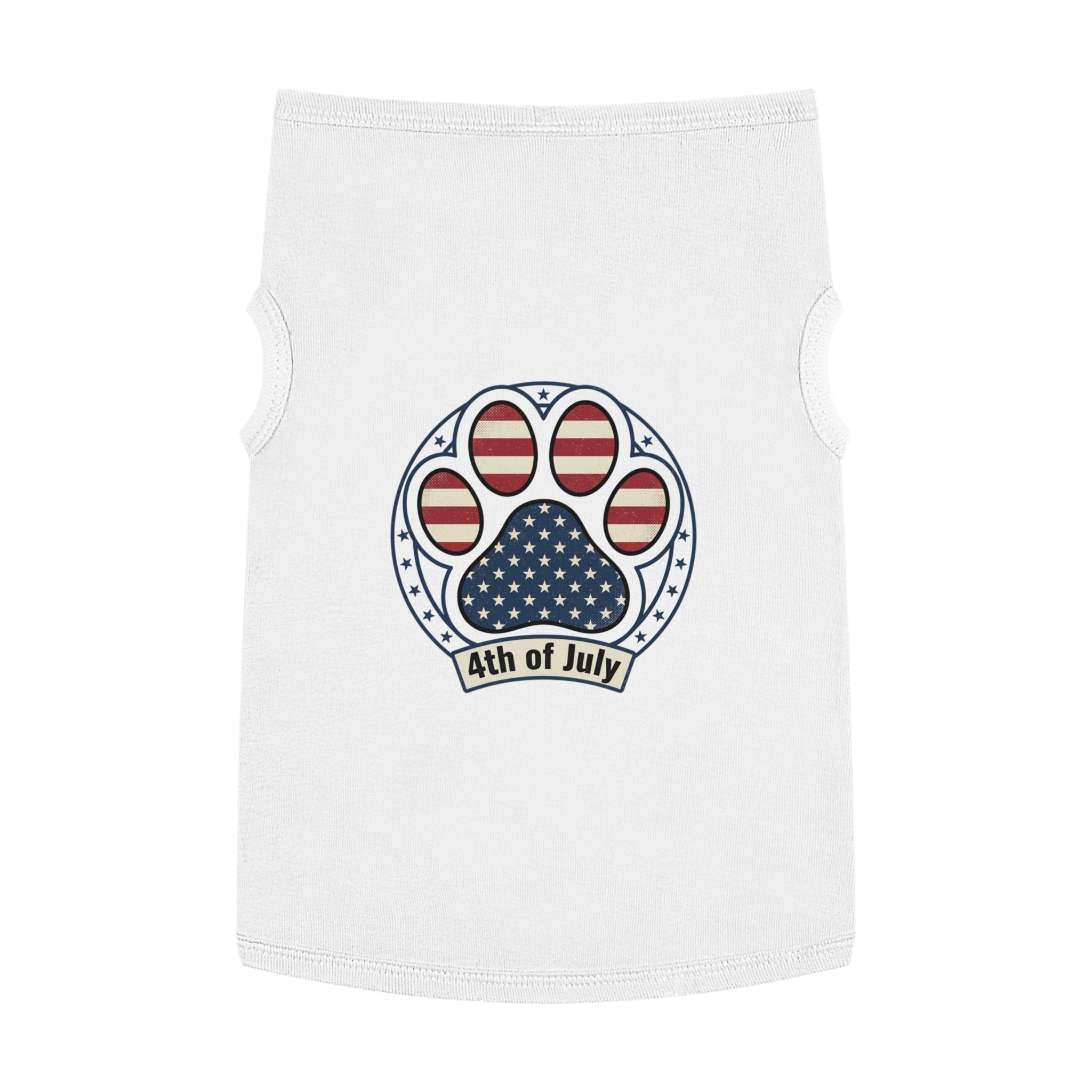 Patriotic Dog Tank Top – Happy July 4th Pug Pet Shirt