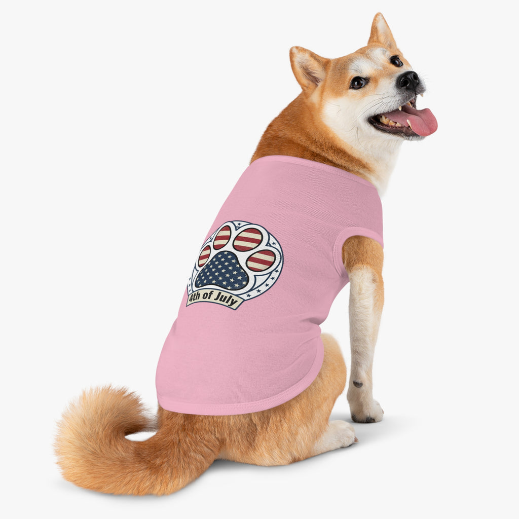 Patriotic Dog Tank Top – Happy July 4th Pug Pet Shirt
