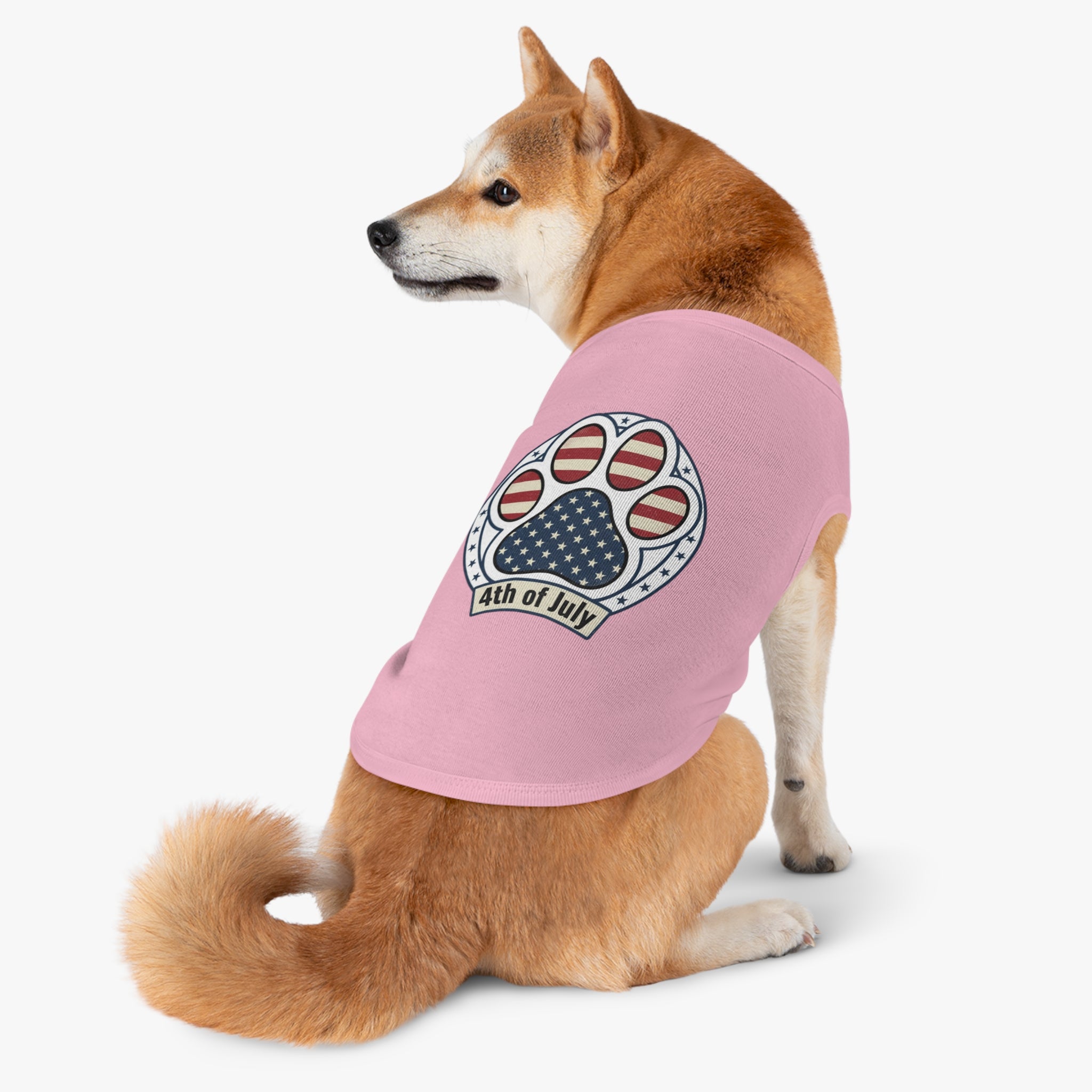 Patriotic Dog Tank Top – Happy July 4th Pug Pet Shirt