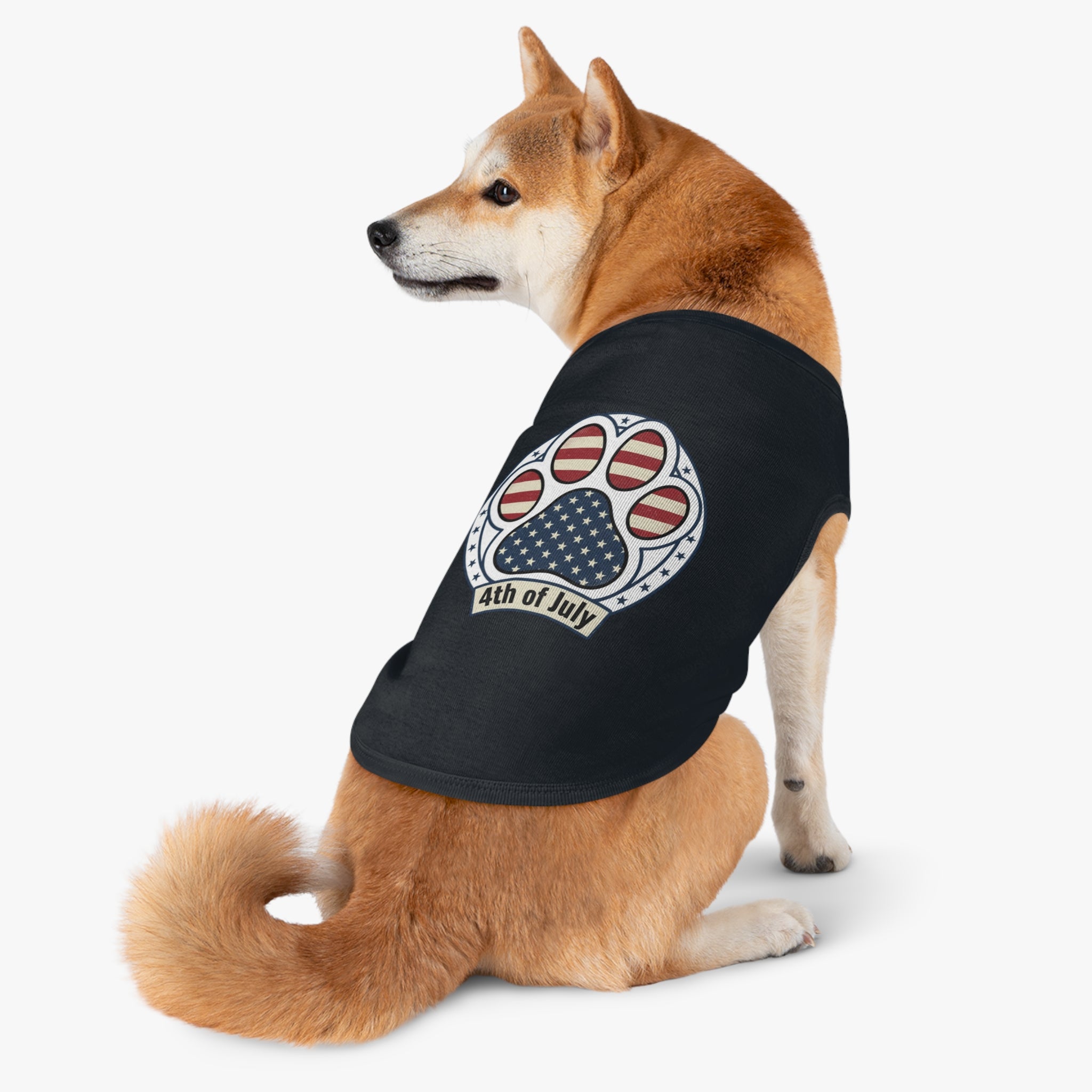 Patriotic Dog Tank Top – Happy July 4th Pug Pet Shirt