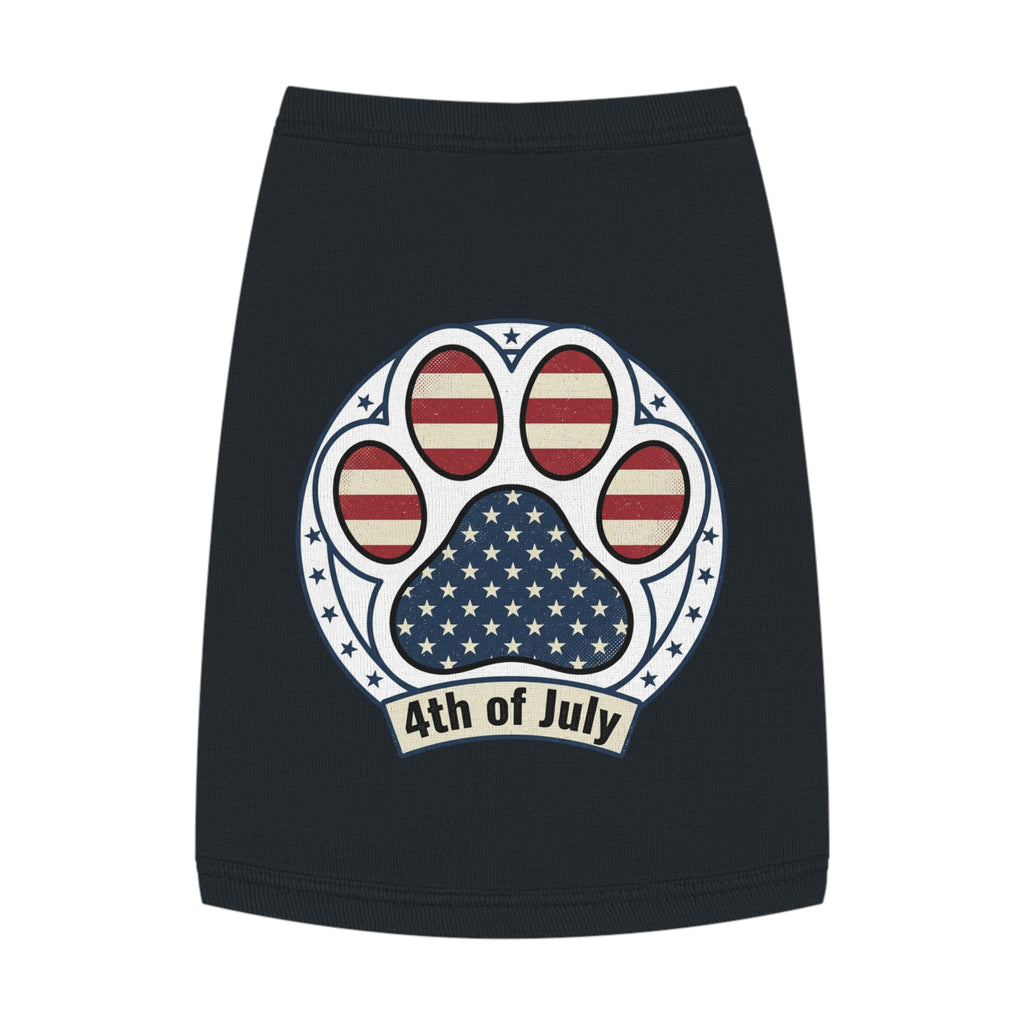 Patriotic Dog Tank Top – Happy July 4th Pug Pet Shirt
