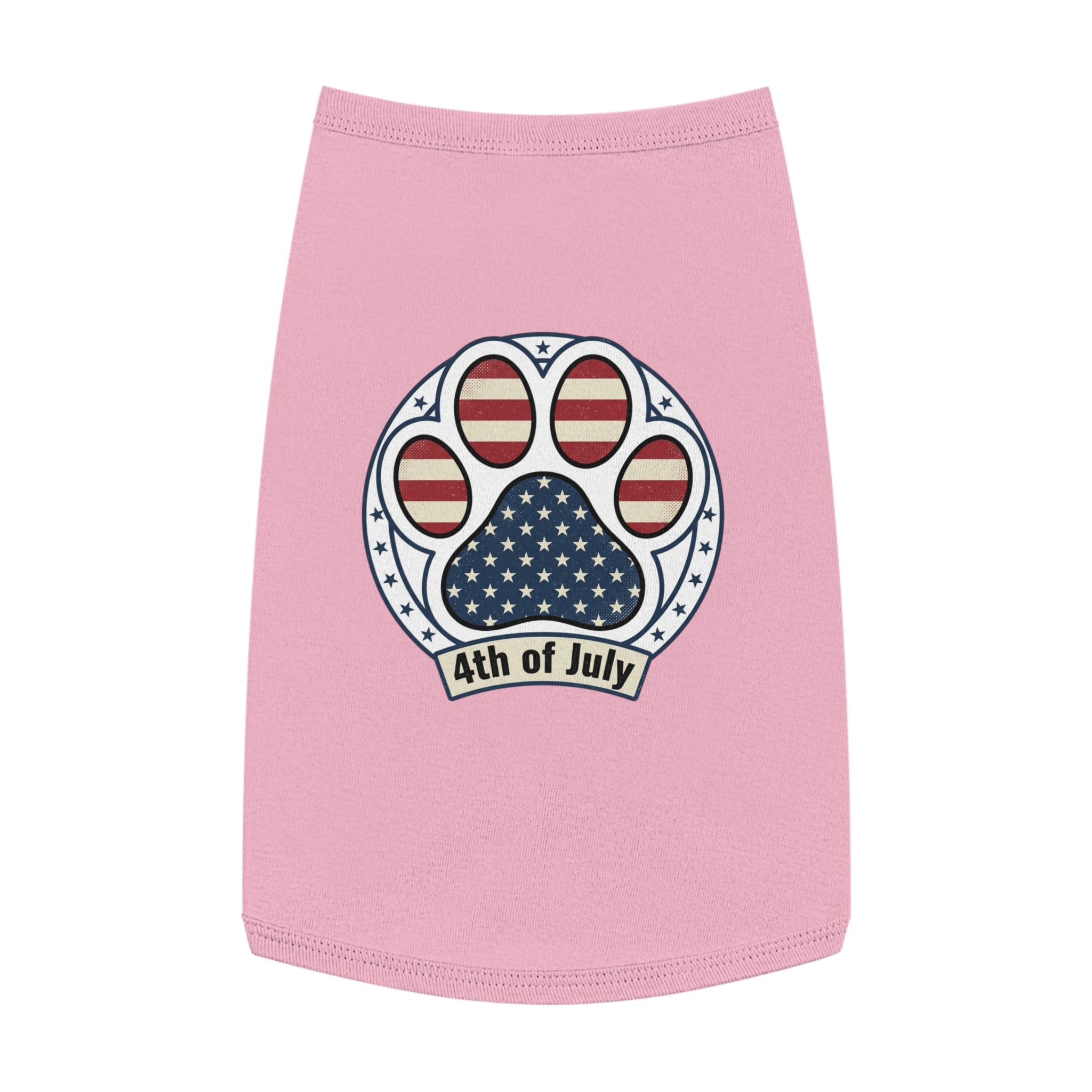 Patriotic Dog Tank Top – Happy July 4th Pug Pet Shirt